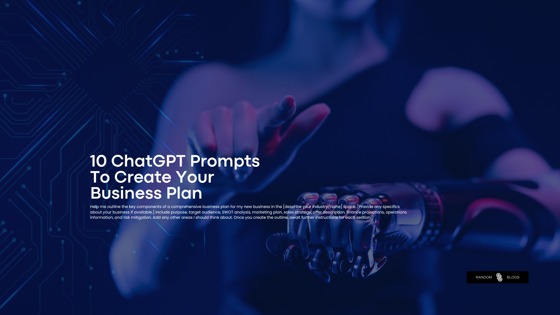 10 ChatGPT Prompts To Create Your Business Plan