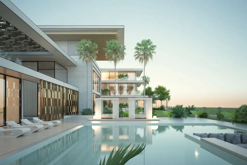 Dubai Real Estate - Luxury villa community in Dubai with high-end architecture, waterfront views, and exclusive amenities.