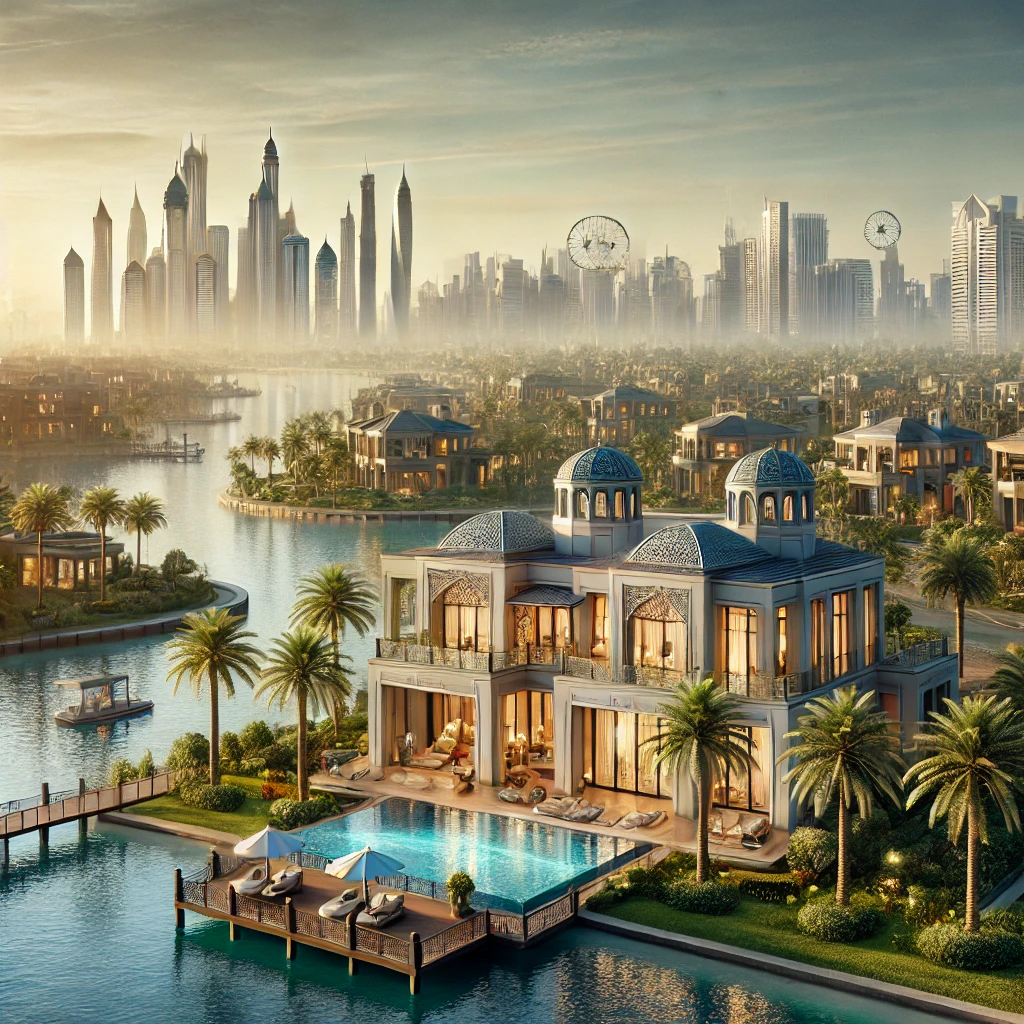 Dubai Real Estate - Luxury villa community in Dubai with high-end architecture, waterfront views, and exclusive amenities.