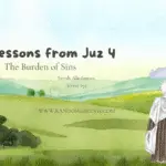 Life Lessons from Juz 4 – The Burden of Sins, featuring Surah Ale-Imran, Verse 193, with the website 'WWW.RANDOM26BLOGSCOM